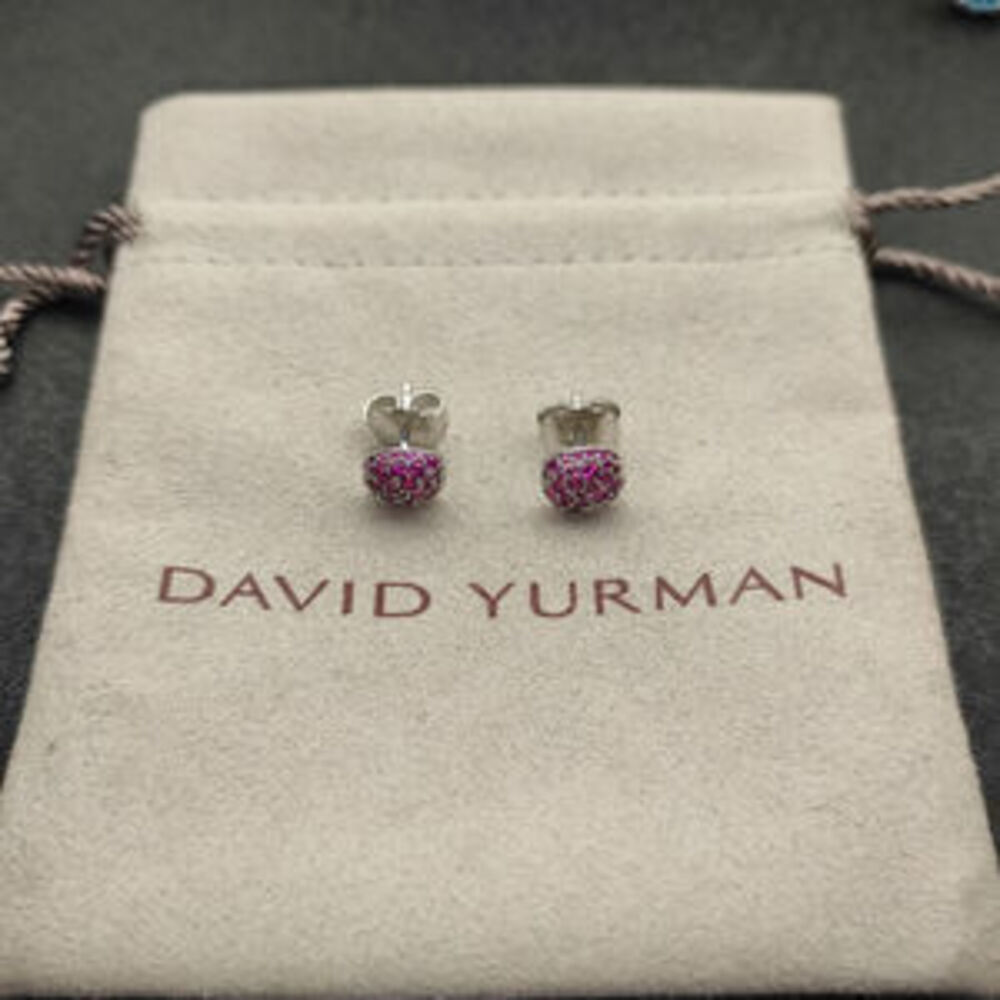 David Yurman Red Diamond Earrings